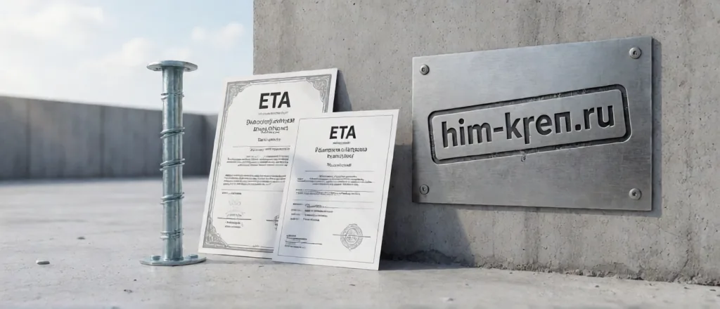 Сертификаты и ETA на крепёж — схема и фото по теме статьи Хим-Креп